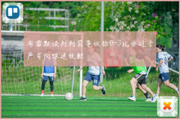 布雷默谈判判罚争议称0-3比分过于严苛向球迷致歉